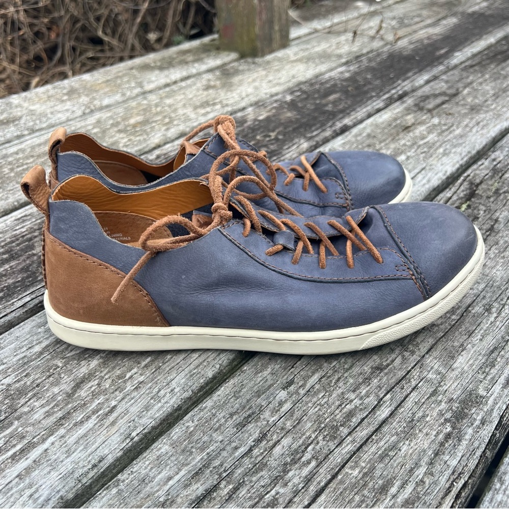 Born Casual Leather Shoes Brown Blue